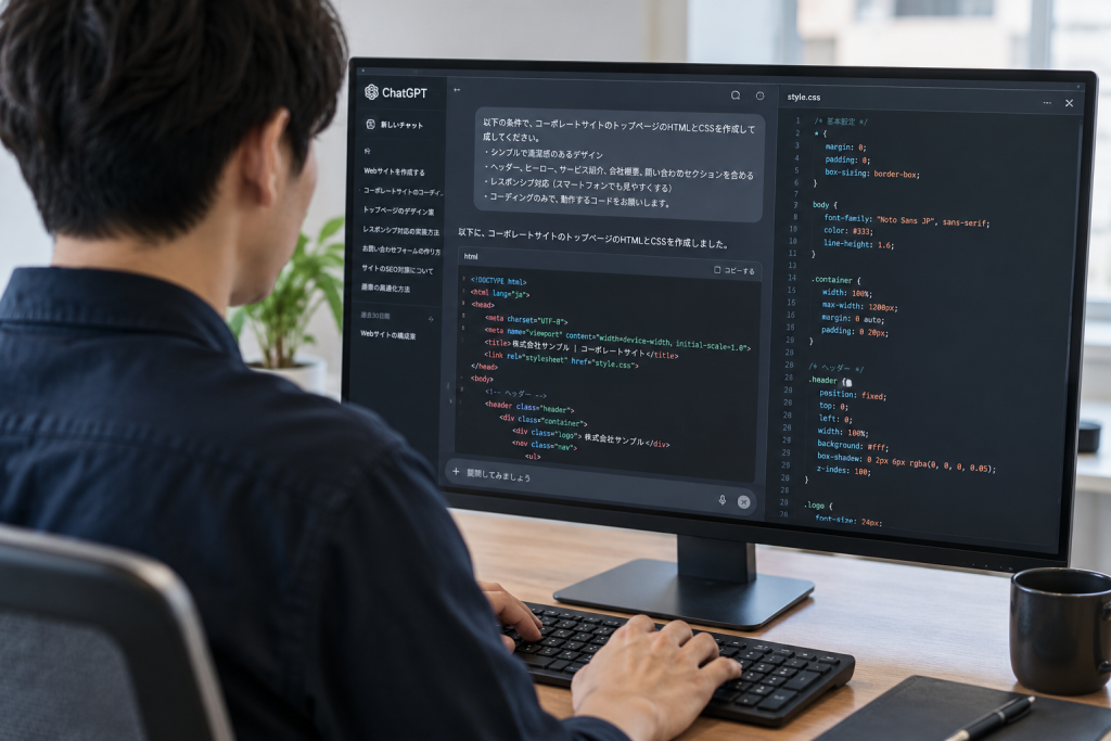 AIでサイト制作