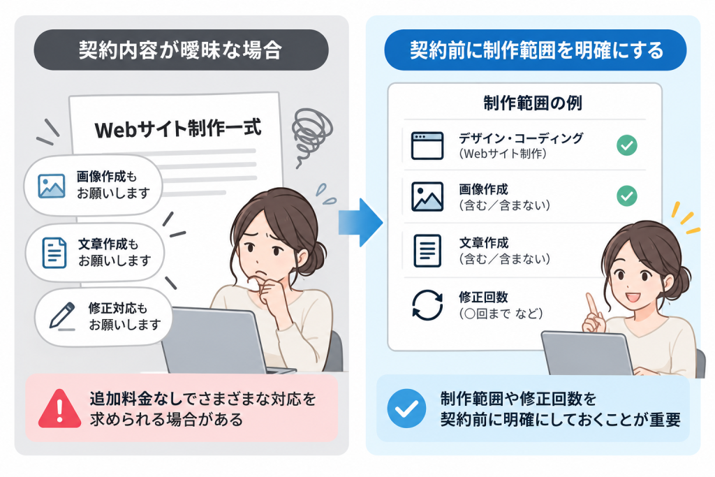 Webデザインにおける契約内容の明確化