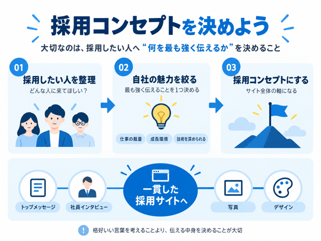 採用サイトの制作では採用コンセプトを決めよう